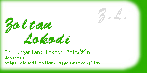zoltan lokodi business card